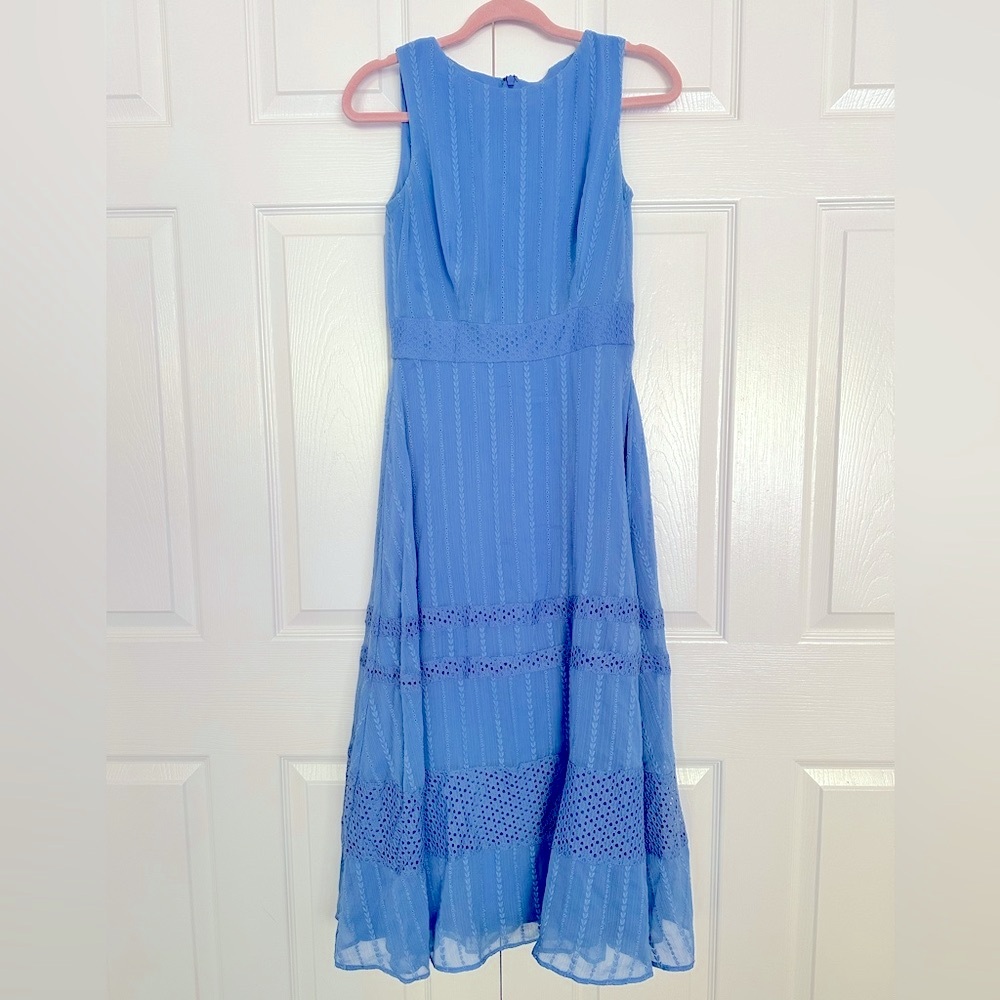 Neiman Marcus Light Blue Midi Dress